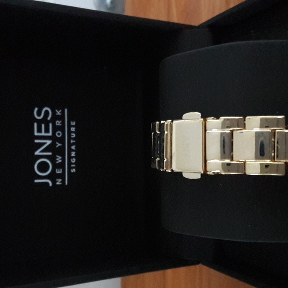 Jones New York Signature Watch Gold Color Adjustable Band